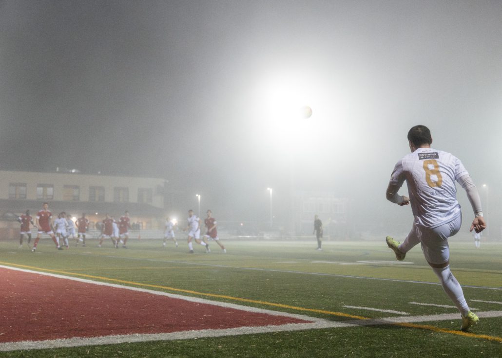 Ontario Premier League soccer action between The Borough FC and Hamilton United on April 17, 2026 at St. John Henry Newman