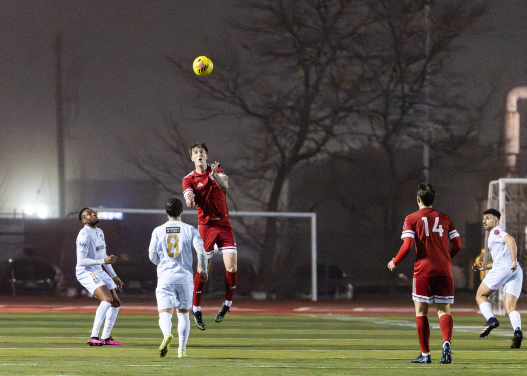 Ontario Premier League soccer action between The Borough FC and Hamilton United on April 17, 2026 at St. John Henry Newman