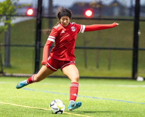 Ontario Premier League soccer action between Unionville Milliken and Rush Canada Academy on May 23, 2026 at Sixteen Mile Sports Complex in Oakville