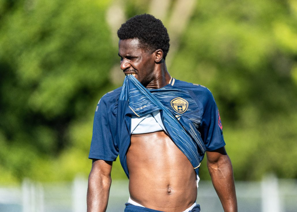 Ontario Premier League soccer game between Scrosoppi SC at Oakville SC in Oakville on June 7, 2026 at Bronte Athletic Park
